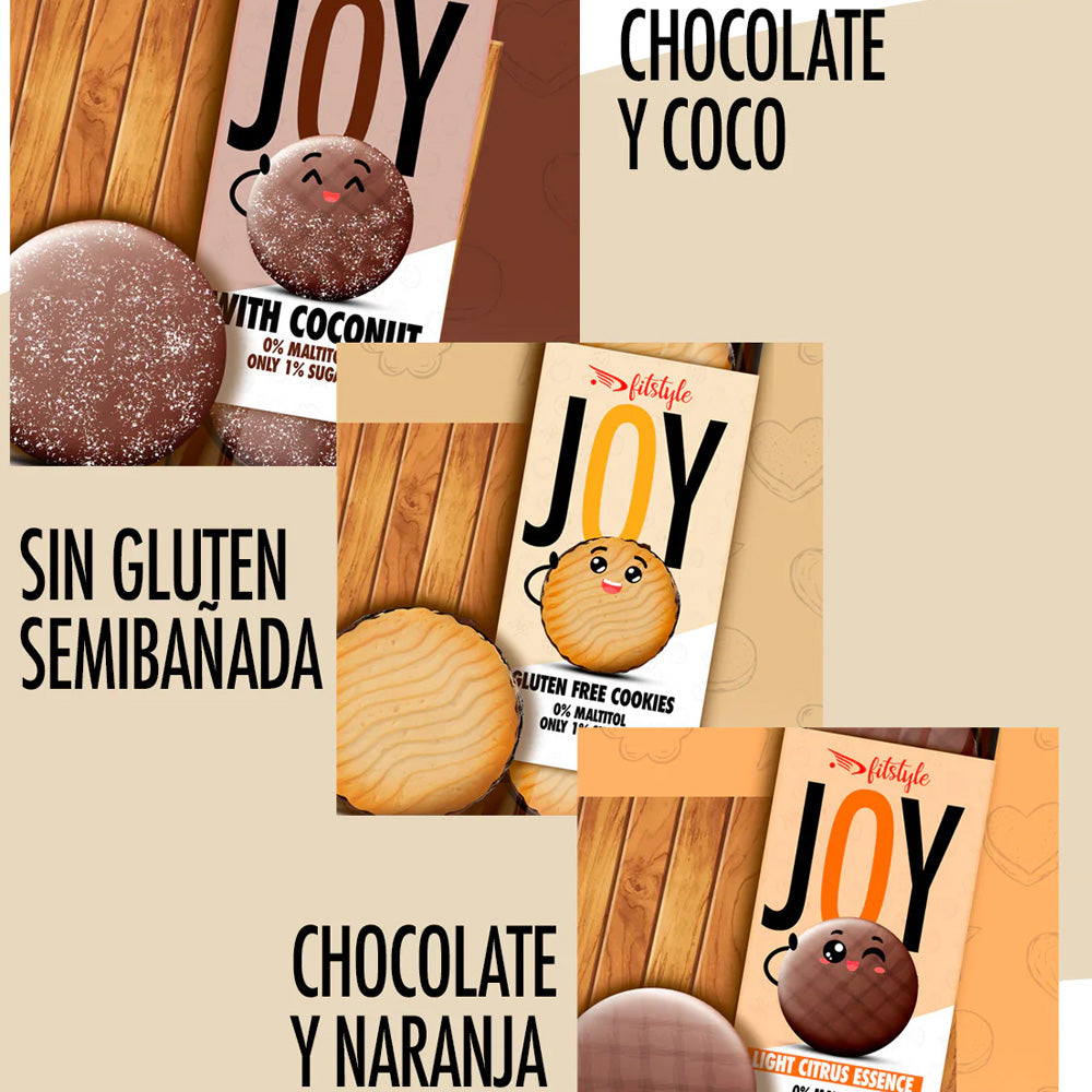 JOY Galletas Sin Gluten Choco 0% maltitol 105g (1x9u)