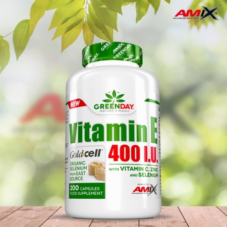 Vitamin E 400 I.U. Life+ 200 caps Amix GreenDay