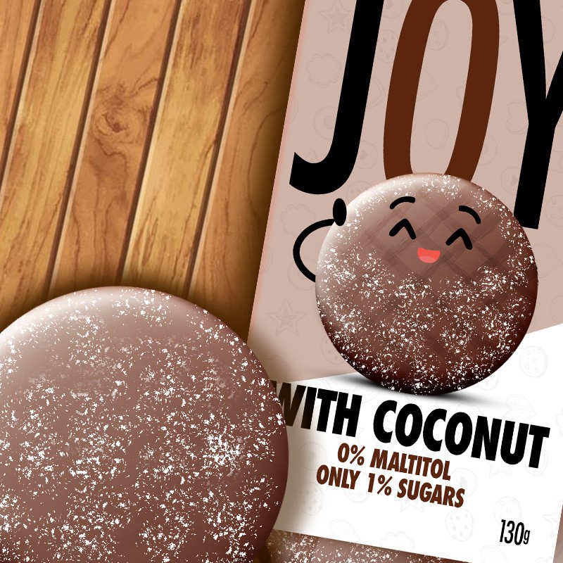 JOY Galletas Choco Coco 0% maltitol 130g FITSTYLE