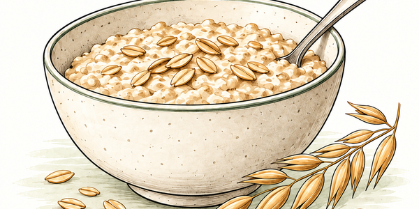 Cuenco de avena ilustrado