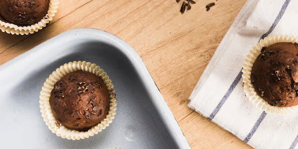 Muffins Fitness de chocolate y coco bajos en calorías