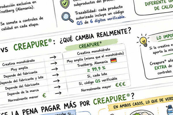 Creatina monohidrato o Creapure: ¿cuál elegir?