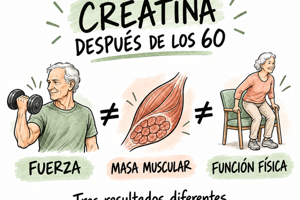 Creatina después de los 60: fuerza, músculo y función física