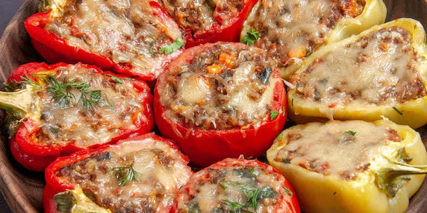 Pimientos asados rellenos