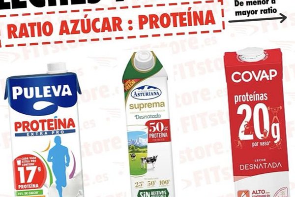 Leches proteicas: cuáles tienen mejor ratio proteína-azúcar