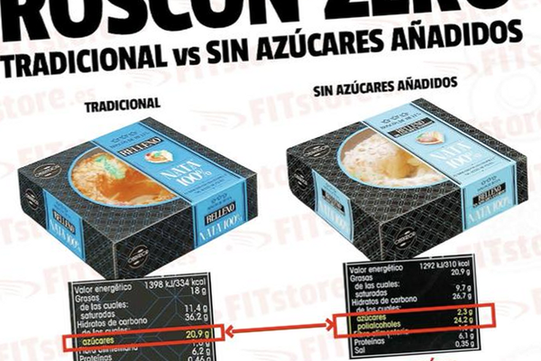 Roscón «sin azúcares añadidos»: maltitol, +35% de precio y las mismas calorías