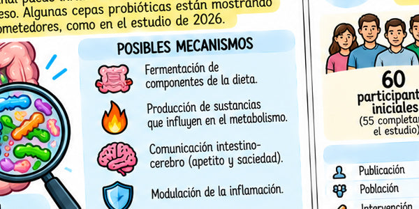 Probióticos para adelgazar: qué revela un estudio de 2026