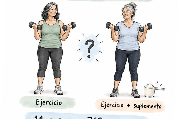 ¿Qué añade el suplemento? Comparación ilustrada entre ejercicio y ejercicio con suplementación en mujeres