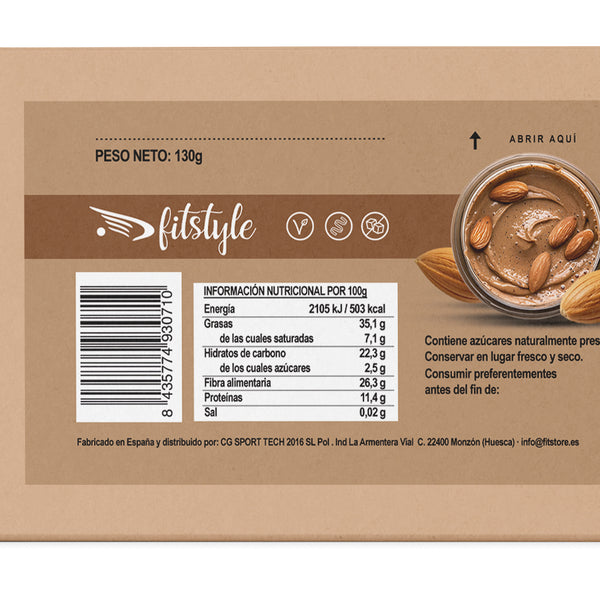 Turrón blando de almendras sin edulcorantes 130g