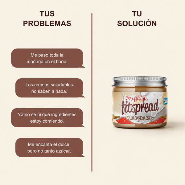 FITspread White Praline: tus problemas y tu solución