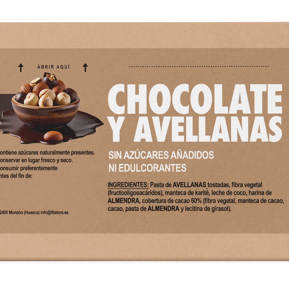 Turrón de cacao y avellana sin edulcorantes 150g