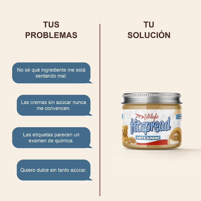 FITspread White Almond: tus problemas y tu solución