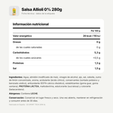 Salsa Allioli 0% FITstyle 280 g: información nutricional e ingredientes