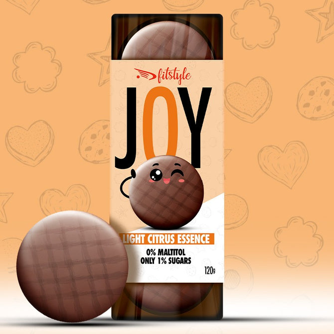 JOY Galletas Choco Citrus 0% maltitol 120g - Imagen 1