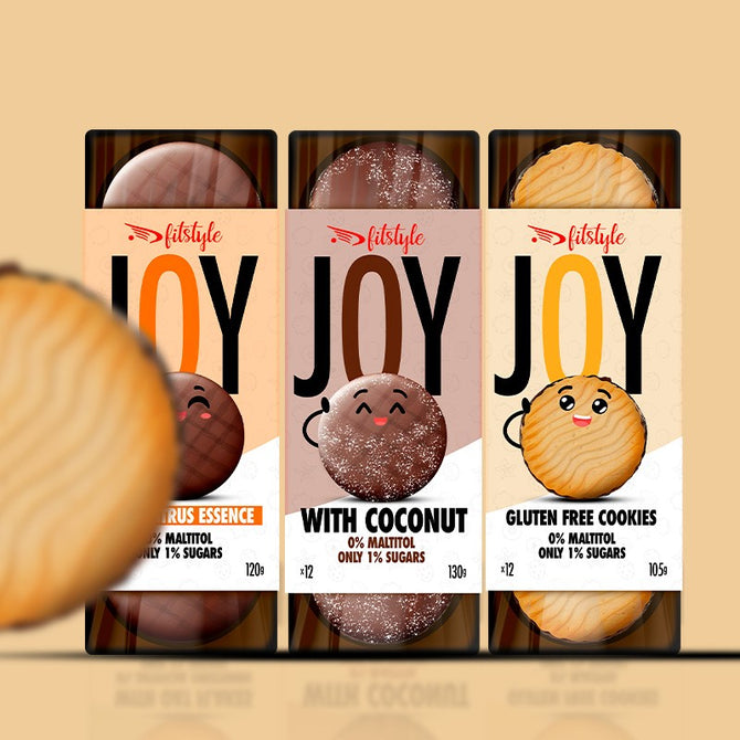 JOY Galletas Choco Citrus 0% maltitol 120g - Imagen 3