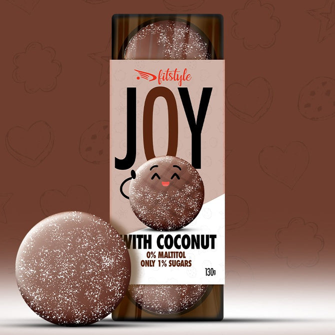 JOY Galletas Choco Coco 0% maltitol 130g (1x9u) - Imagen 1