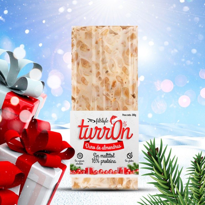 Turrón duro proteico 0% maltitol 200g - Imagen 1